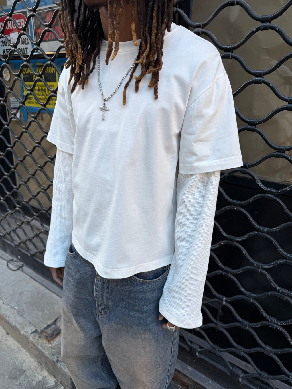 White Double Layer Tee