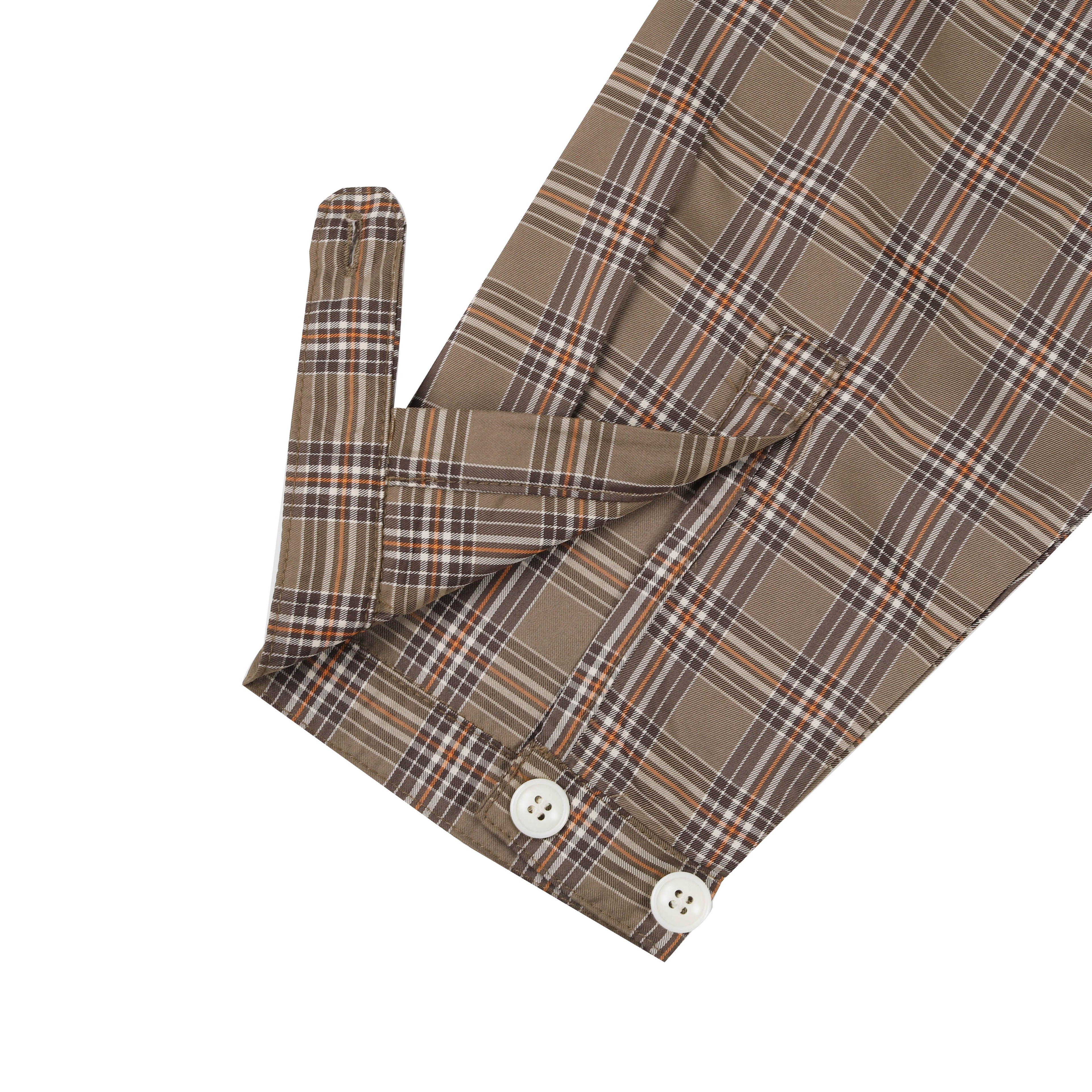 Plaid Panel Windbreaker