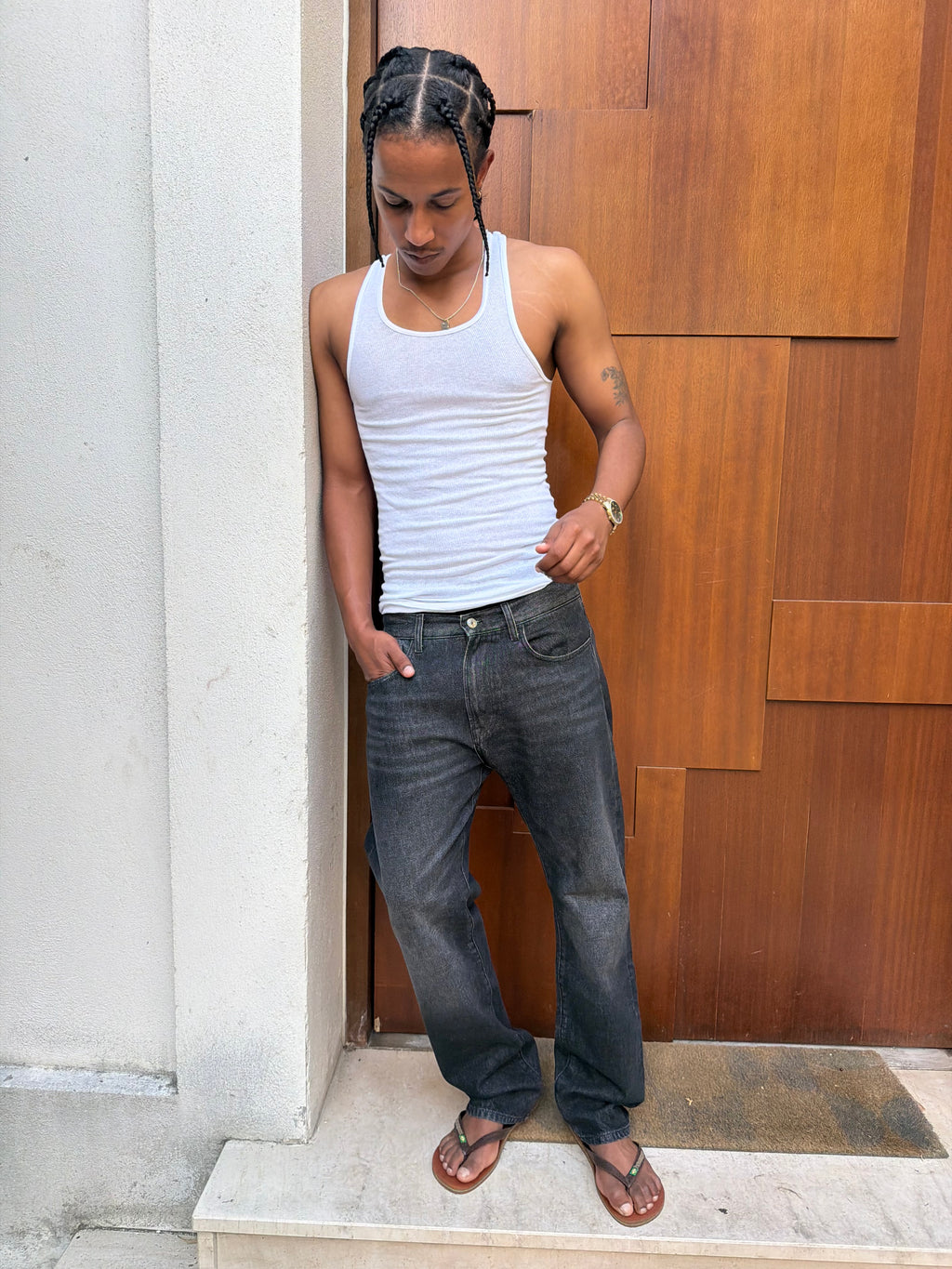 Black Straight Cut Denim