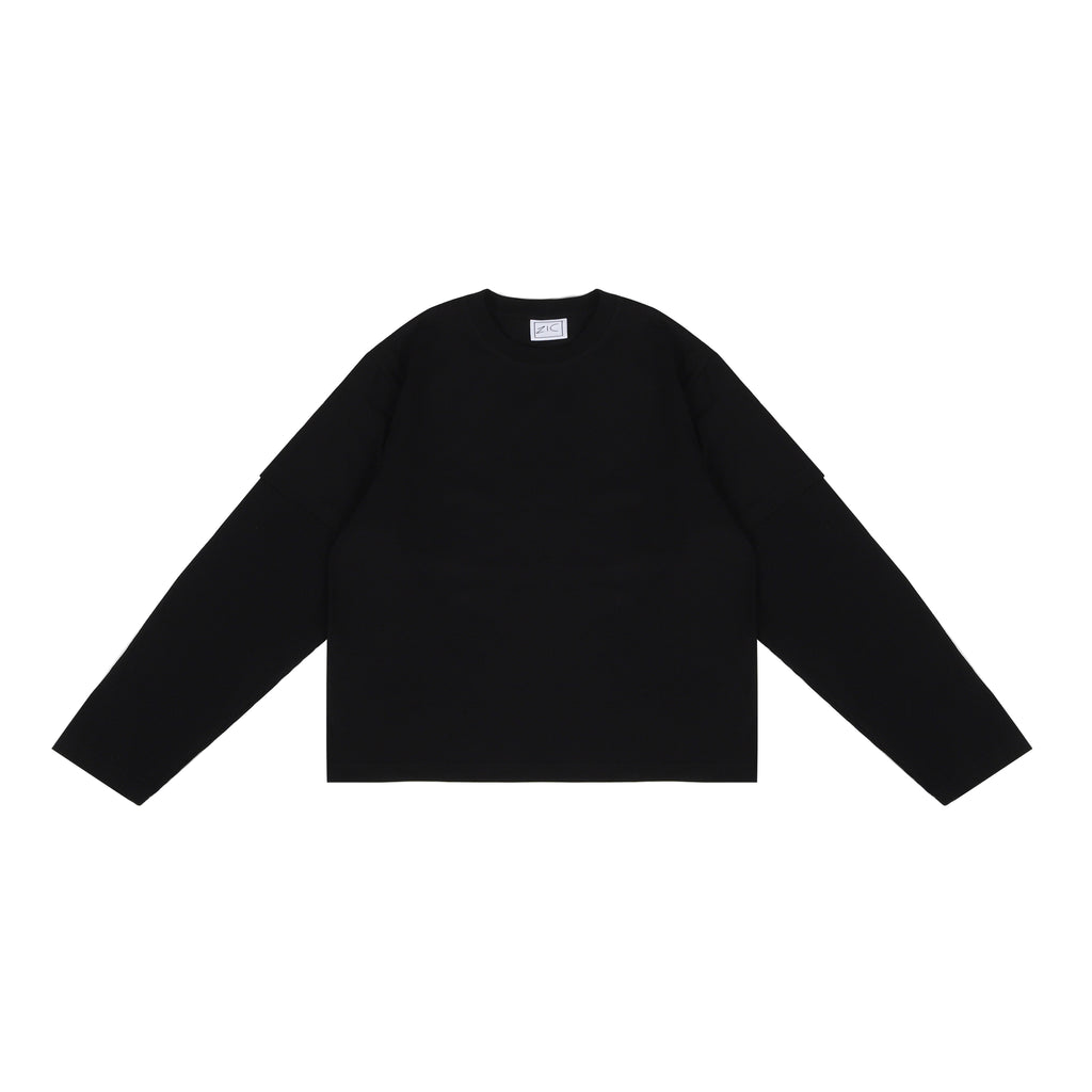 Black Double Layer Tee