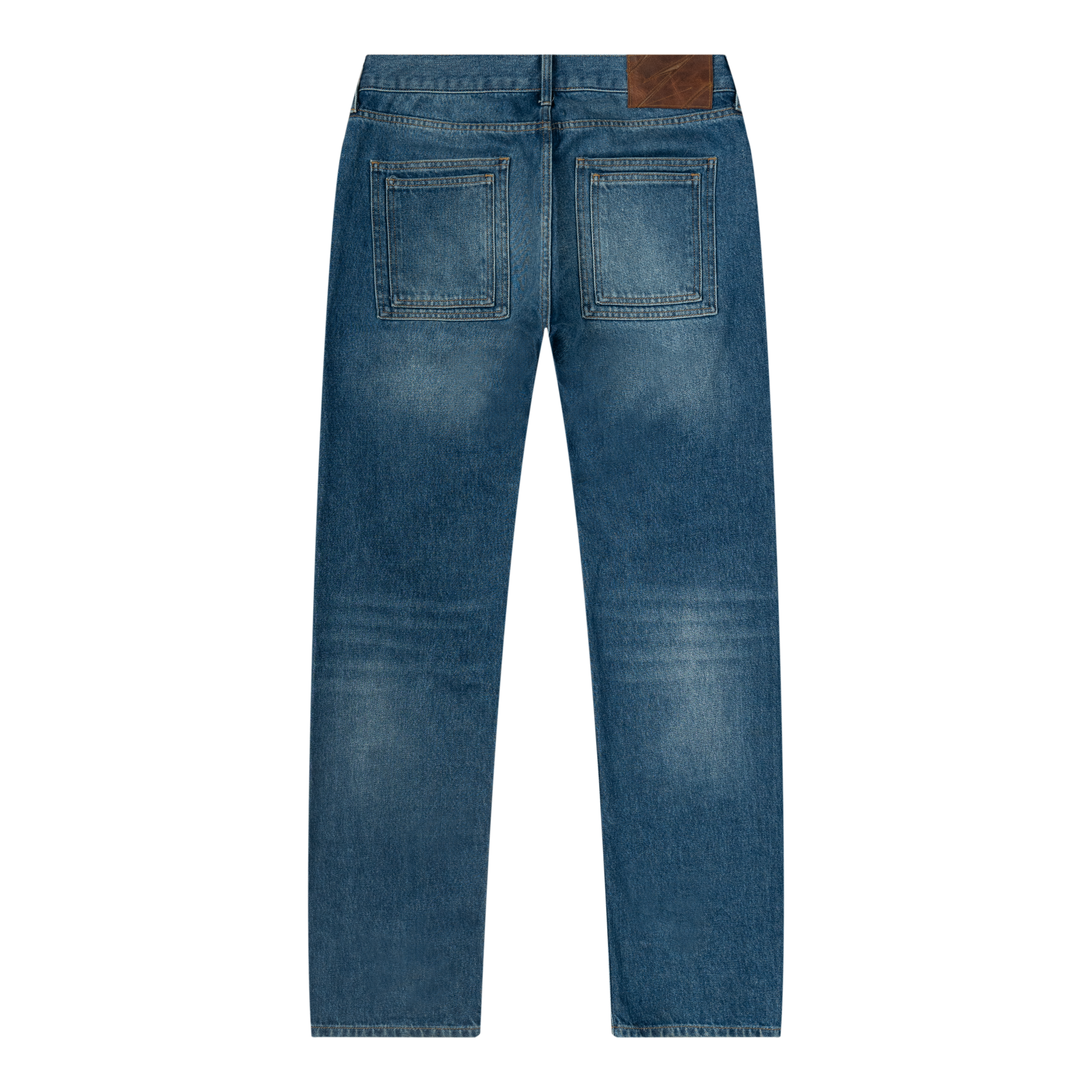 Dark Blue Straight Cut Denim