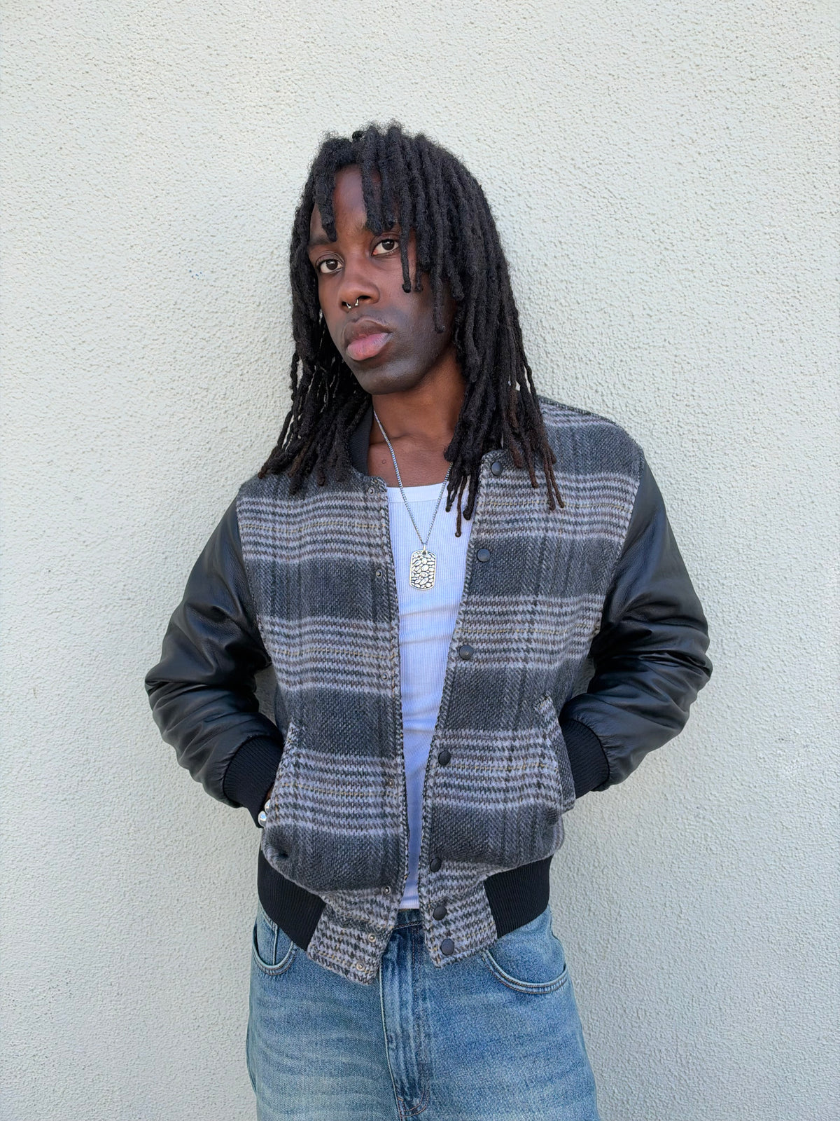 Plaid Varsity Jacket