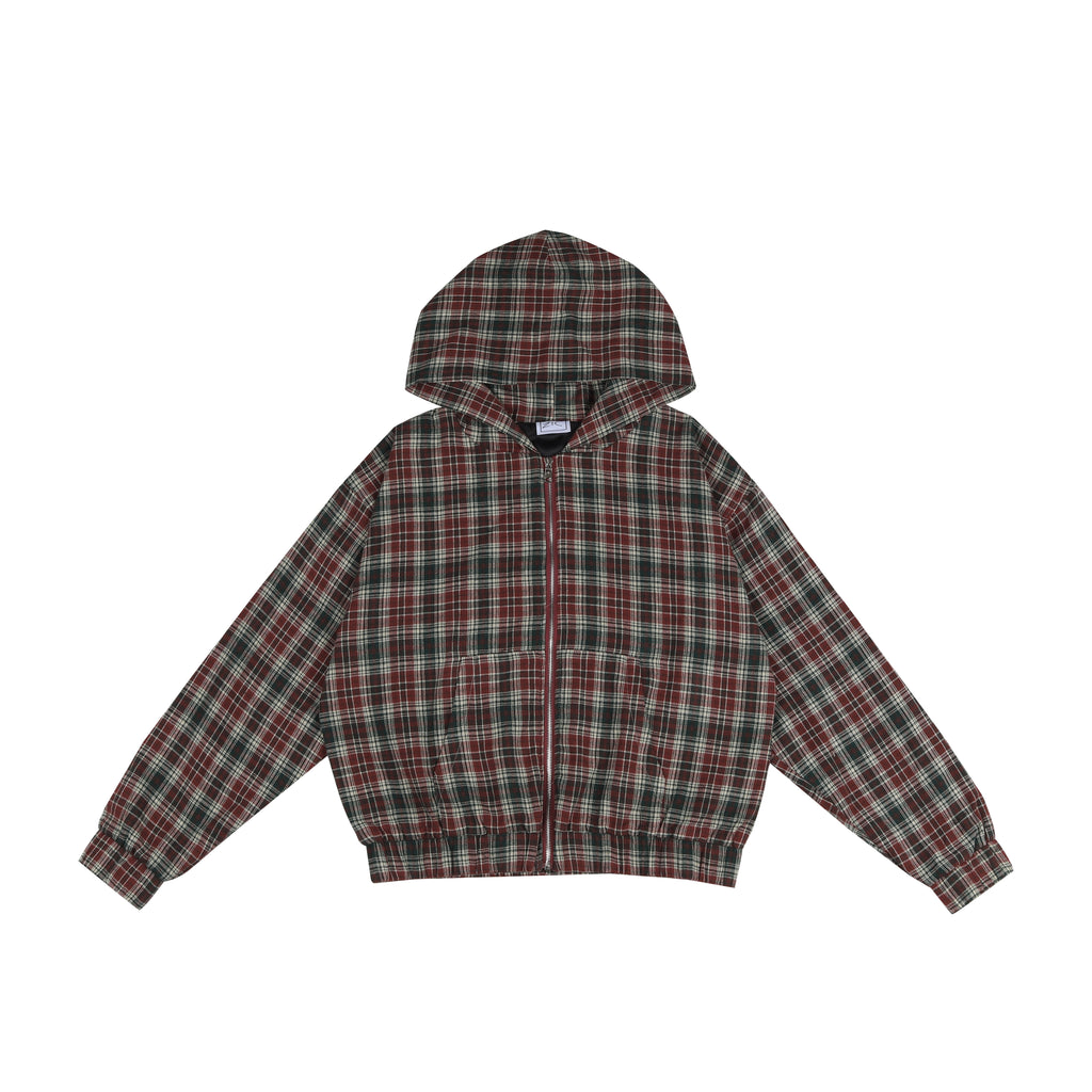 F23 Plaid Zip Up