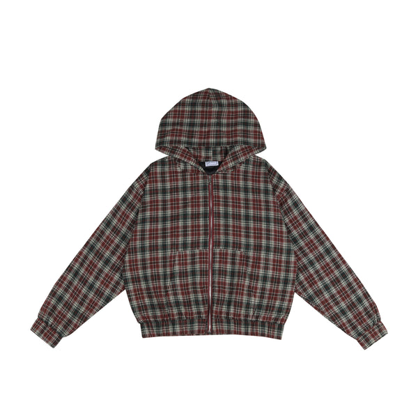 F23 Plaid Zip Up