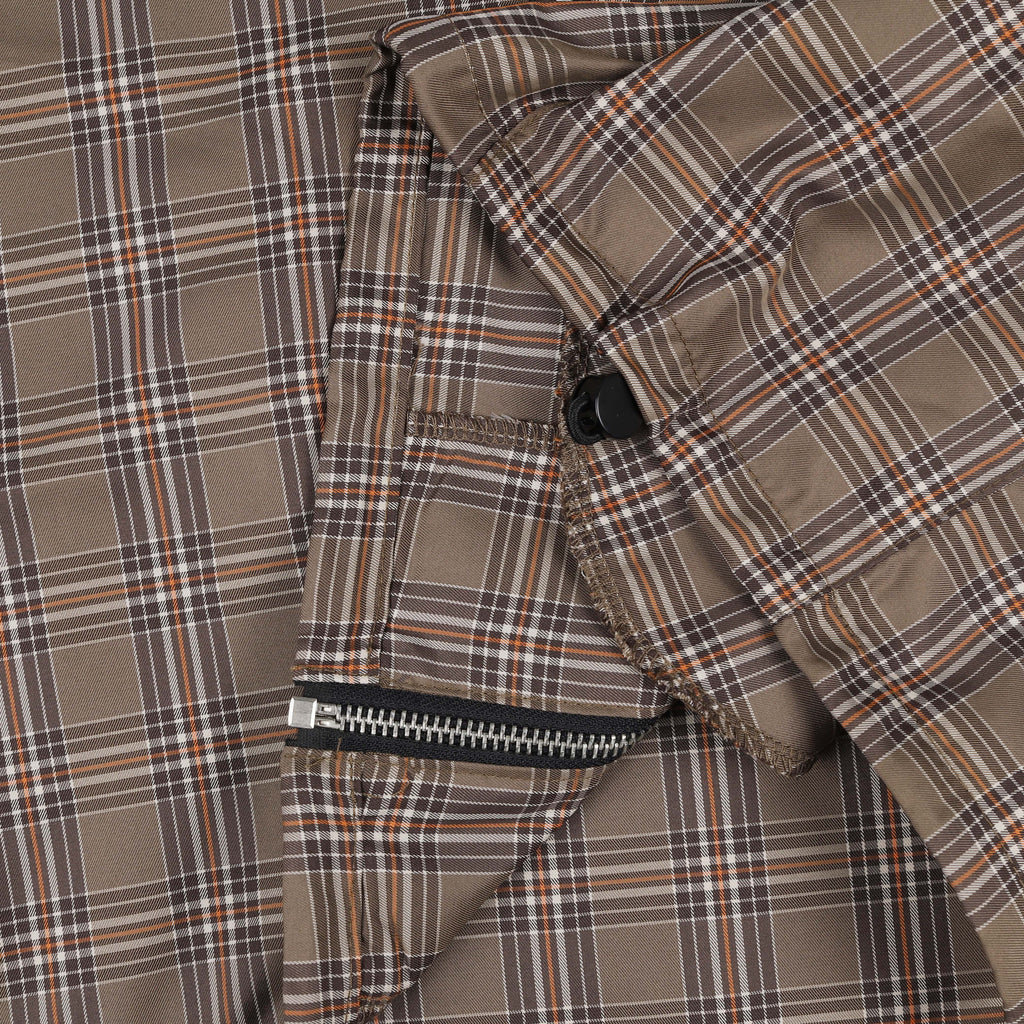 Plaid Panel Windbreaker