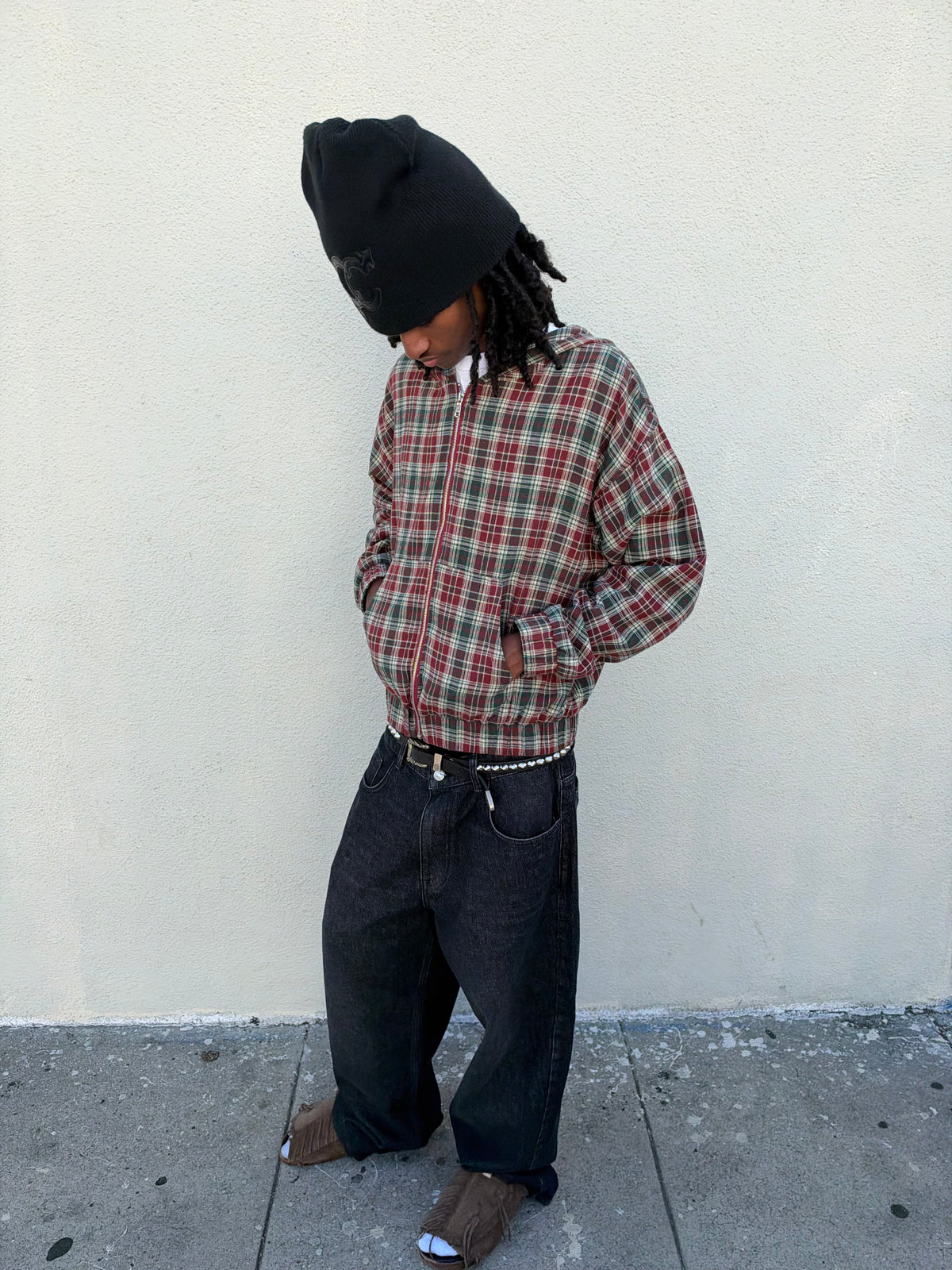 F23 Plaid Zip Up