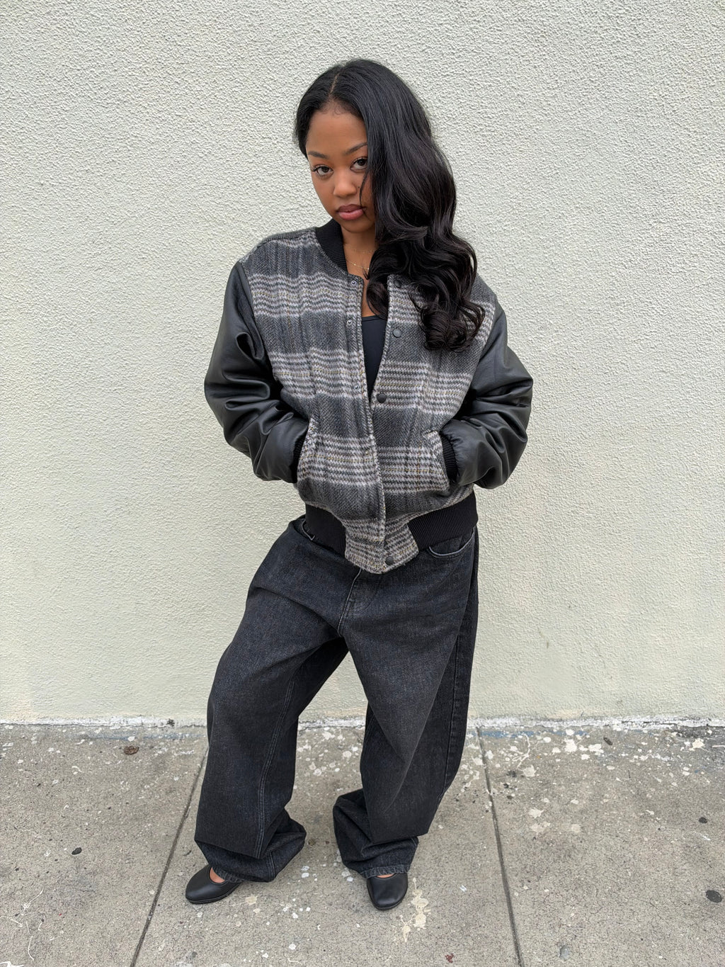 Plaid Varsity Jacket