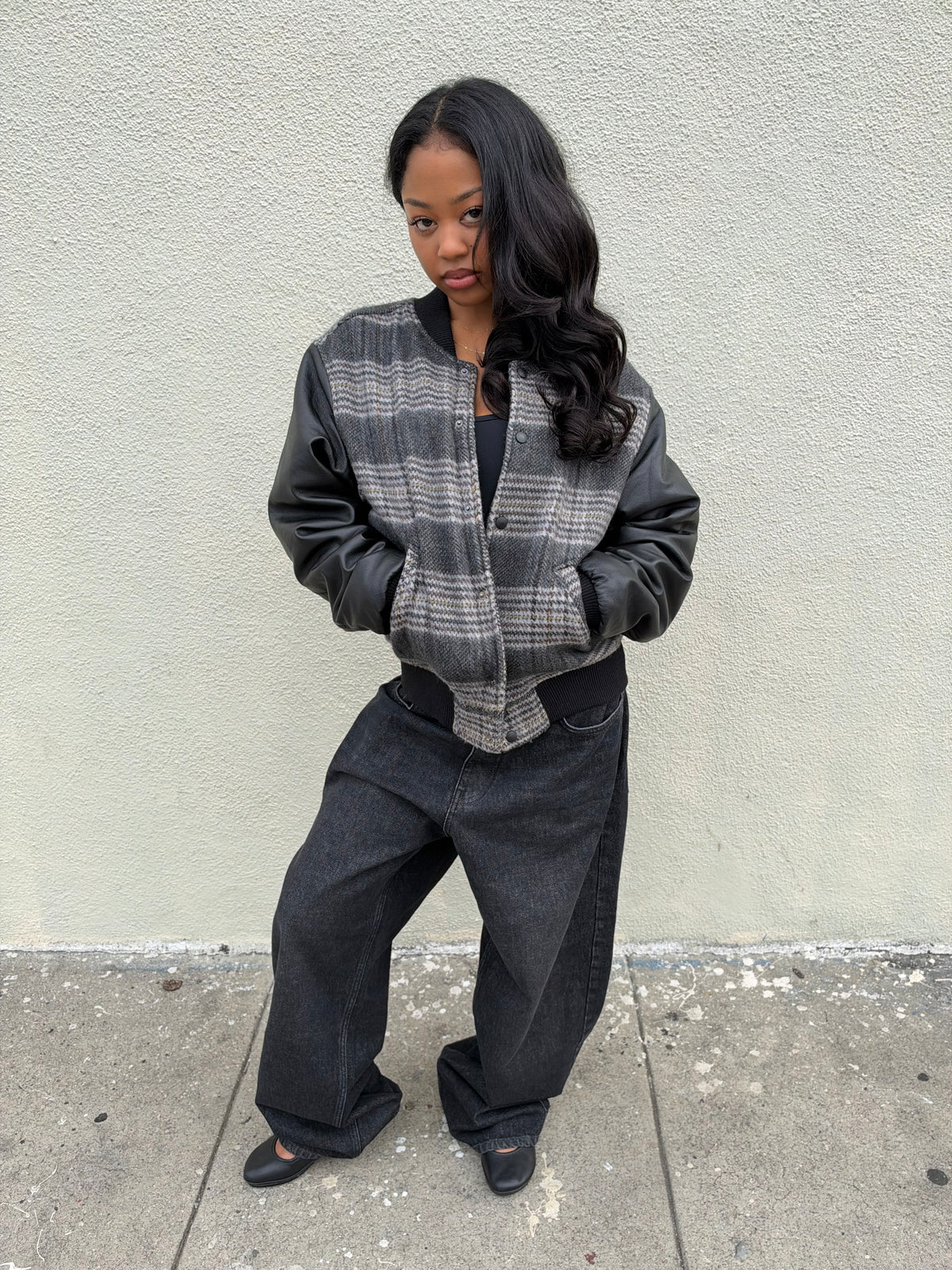 Plaid Varsity Jacket