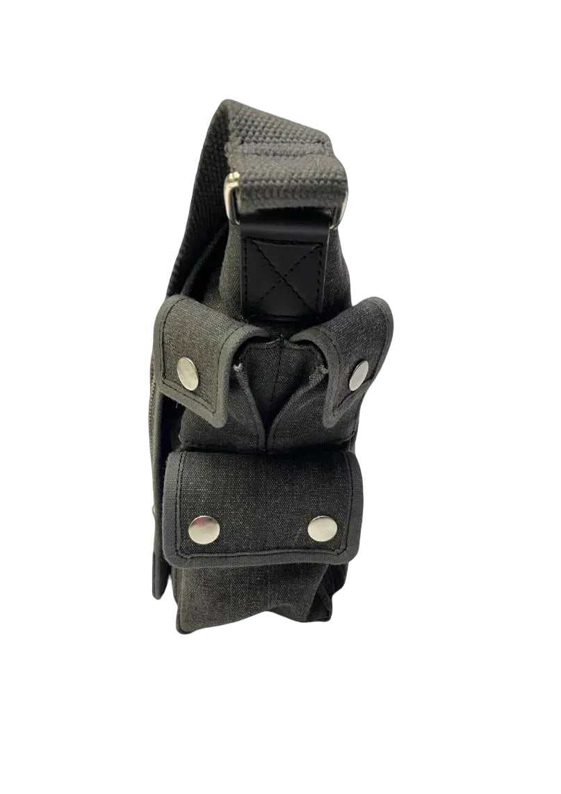 Black Canvas Messenger Bag