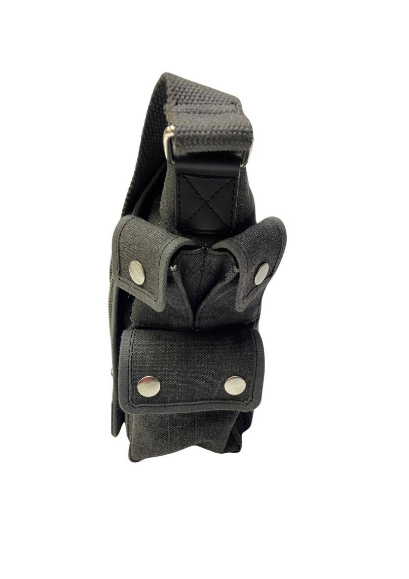 Black Canvas Messenger Bag