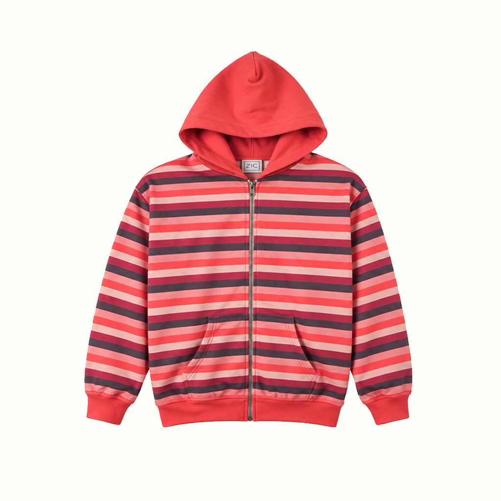 Cherry Striped Zip