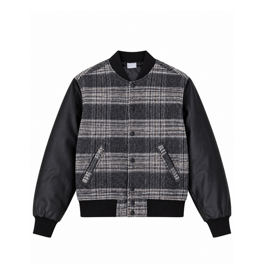 Plaid Varsity Jacket