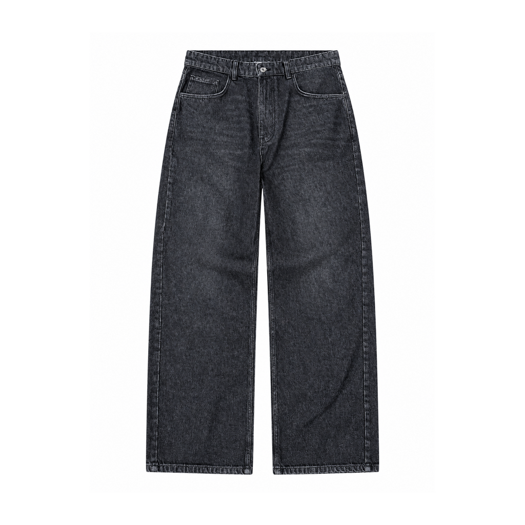 Wide Leg Black Denim