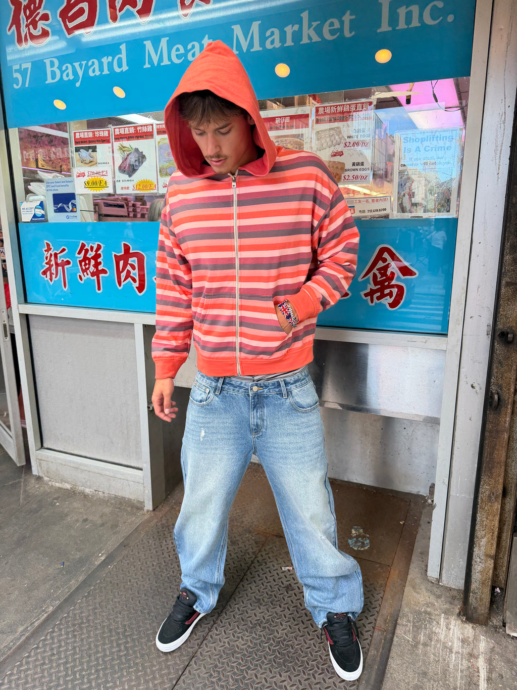 Cherry Striped Zip